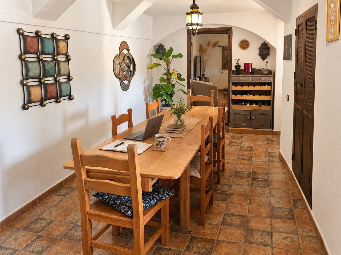 Dining room inside Leonard’s Lookout cave house