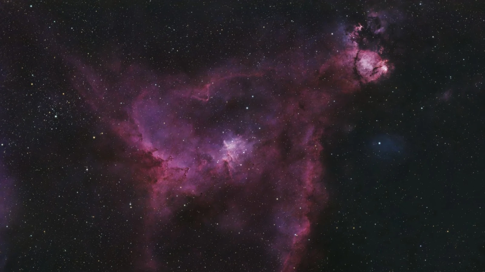 Heart Nebula photographed from Leonard’s Lookout under dark skies in southern Spain